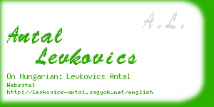 antal levkovics business card